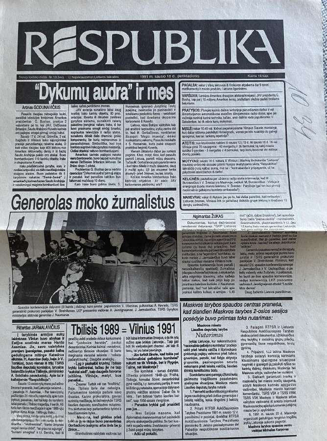 Sausio 13-osios laikotarpio laikraščiai - nuotraukos Nr. 7