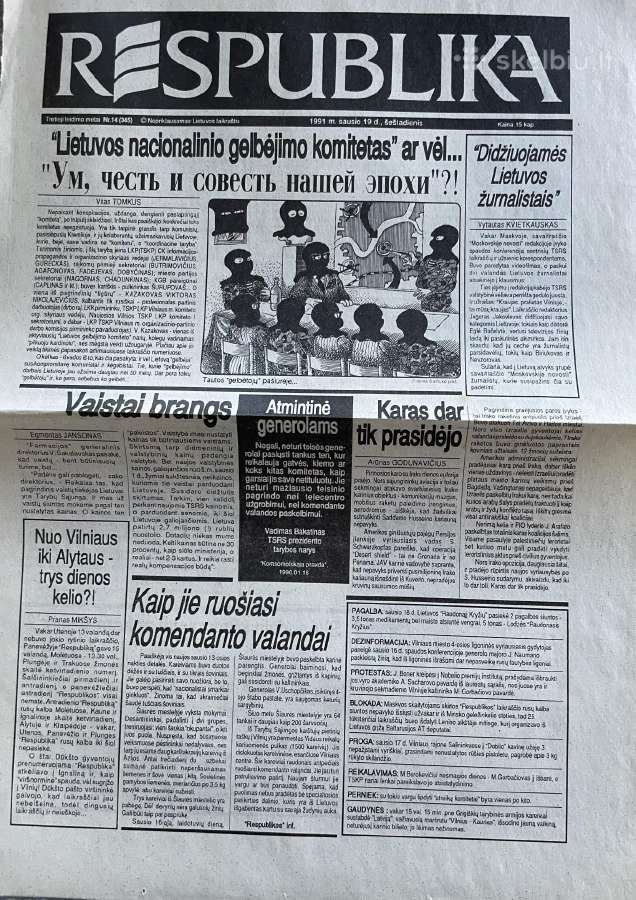 Sausio 13-osios laikotarpio laikraščiai - nuotraukos Nr. 8