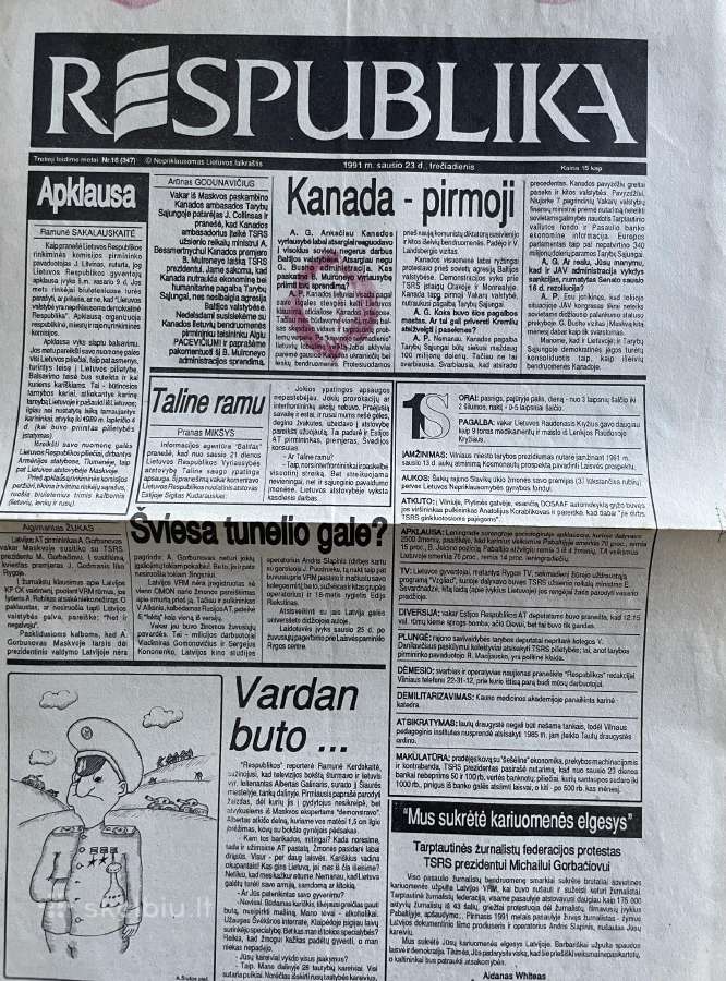 Sausio 13-osios laikotarpio laikraščiai - nuotraukos Nr. 15