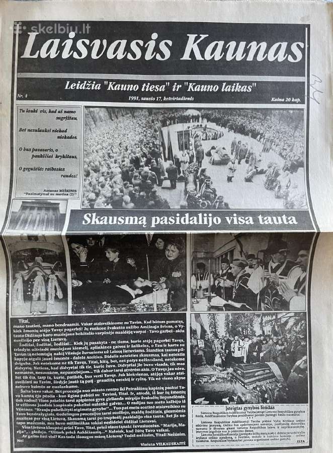 Sausio 13-osios laikotarpio laikraščiai - nuotraukos Nr. 24