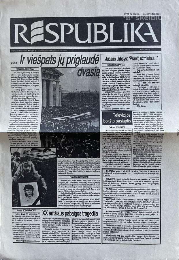 Sausio 13-osios laikotarpio laikraščiai - nuotraukos Nr. 25