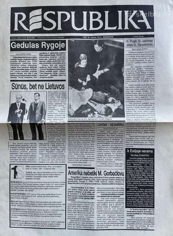 Sausio 13-osios laikotarpio laikraščiai - nuotraukos Nr. 27