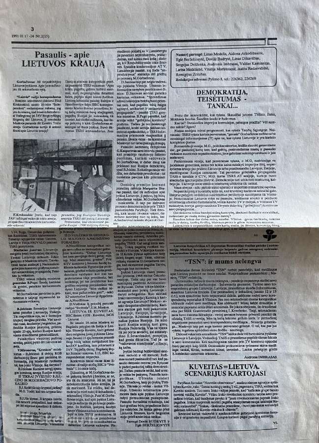 Sausio 13-osios laikotarpio laikraščiai - nuotraukos Nr. 28