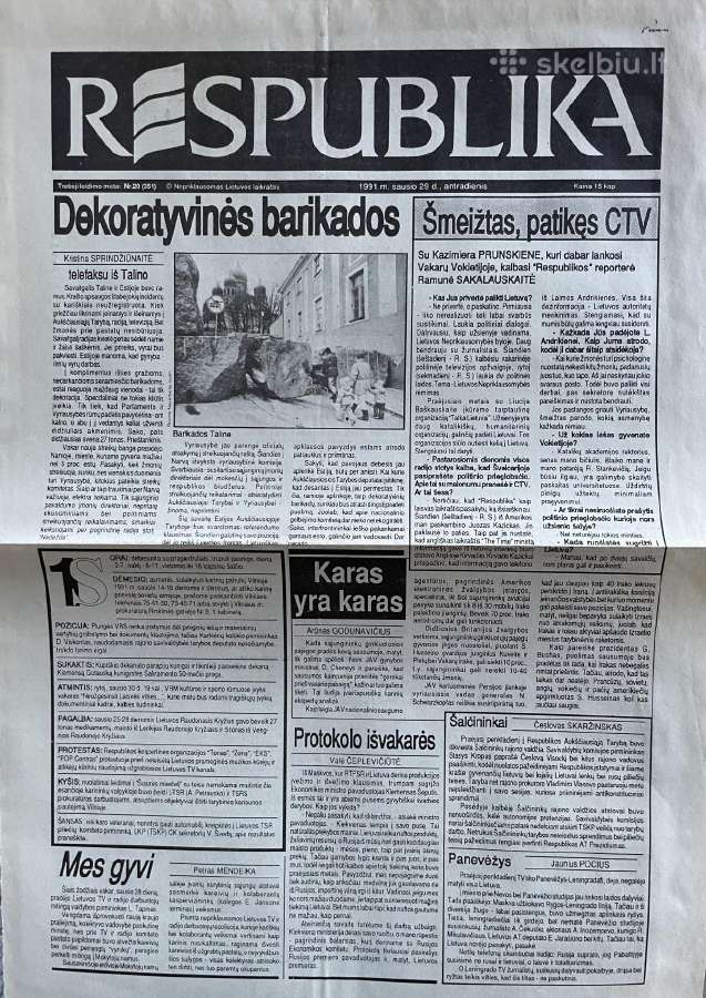Sausio 13-osios laikotarpio laikraščiai - nuotraukos Nr. 30