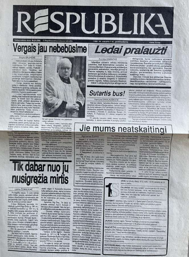 Sausio 13-osios laikotarpio laikraščiai - nuotraukos Nr. 32