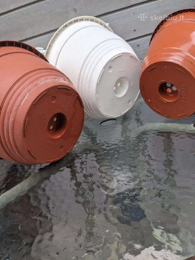 Pakabinami plastikiniai vazonai 3 vnt. - nuotraukos Nr. 3