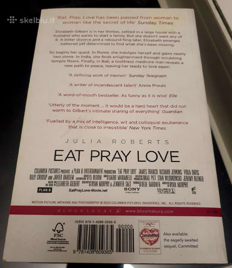 Elizabeth Gilbert – „Eat Pray Love“ knyga - nuotraukos Nr. 2