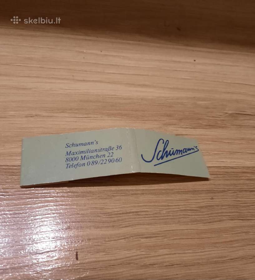 Kolekcinė degtukų knygelė „schumanns“ ,Miunchenas - nuotraukos Nr. 3