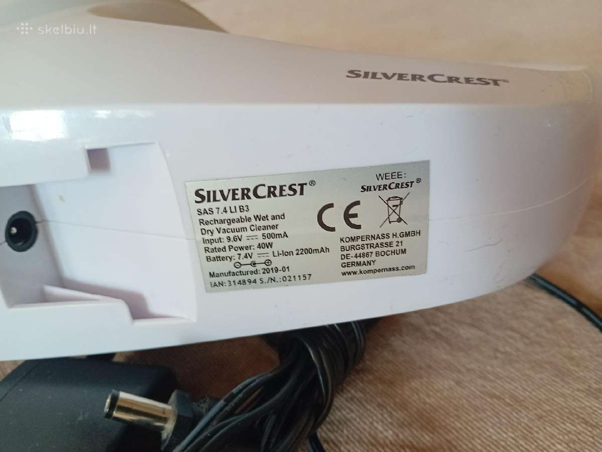 Rankinis dulkių siurblys Silver Crest (220v) - nuotraukos Nr. 2