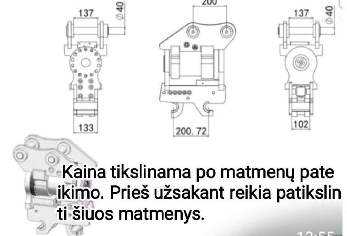 Hidraulinė greita jungtis Geith Yanmar, Case, - nuotraukos Nr. 8