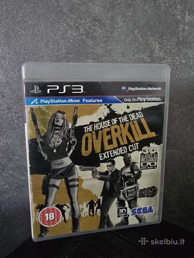 PS3 3D retas zaidimas "Overkill". Eng, manualas.