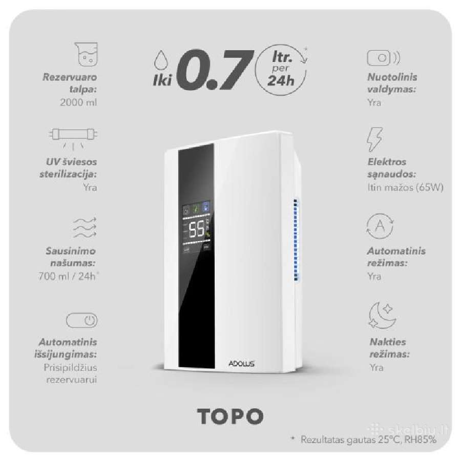 Oro sausintuvas Adolus Topo 65w - nuotraukos Nr. 4