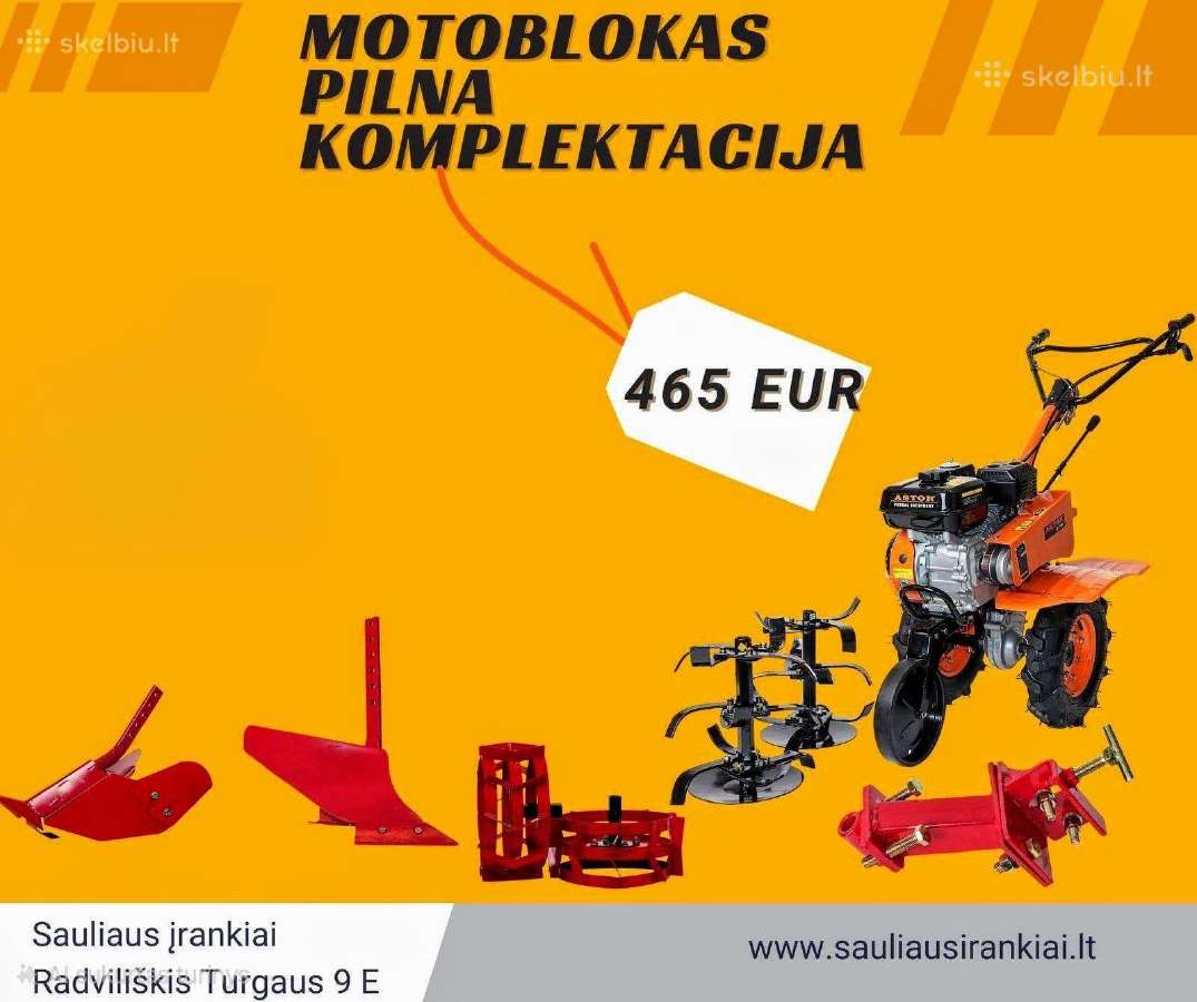 Motoblokas-kultivatorius Pilniausia Komplekt