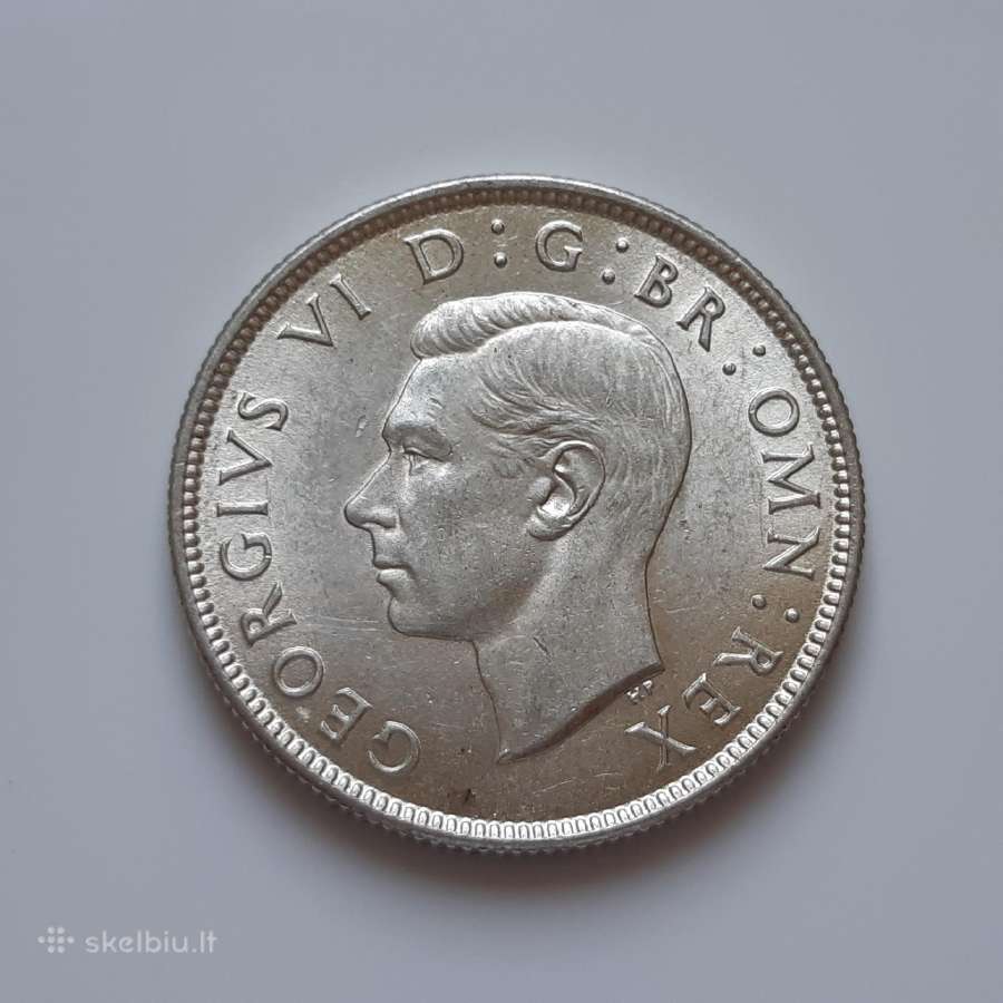 Didžioji Britanija florinas sidabras 1944 - nuotraukos Nr. 2