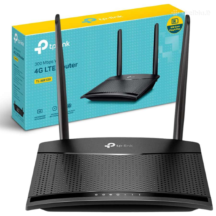 Tp-link Tl-mr100 4G Lte, routeris su modemu mauja