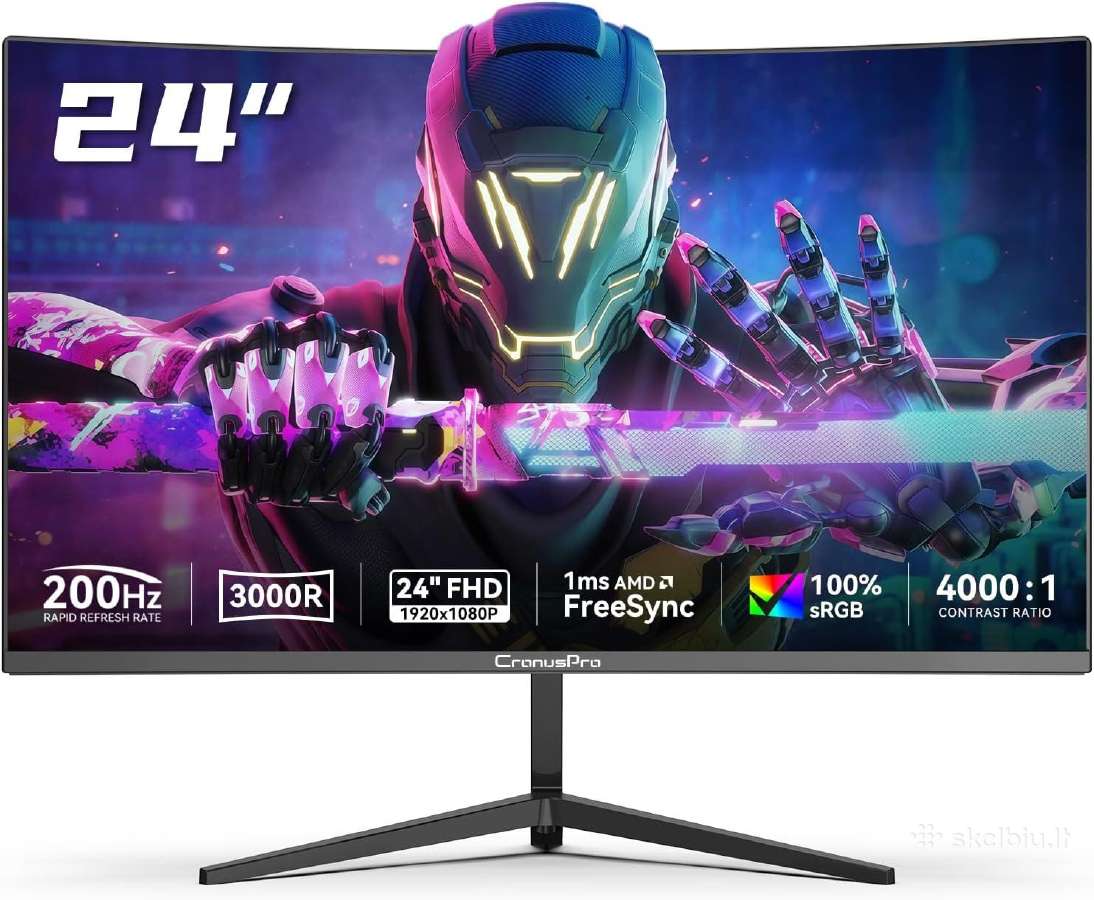 Naujas 24" Curved Gaming monitorius 200hz 1ms