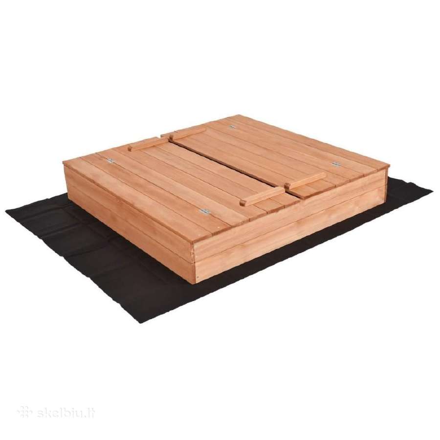 Smėlio dėžė su suoliukais, stogeliu ir dangčiu - nuotraukos Nr. 6