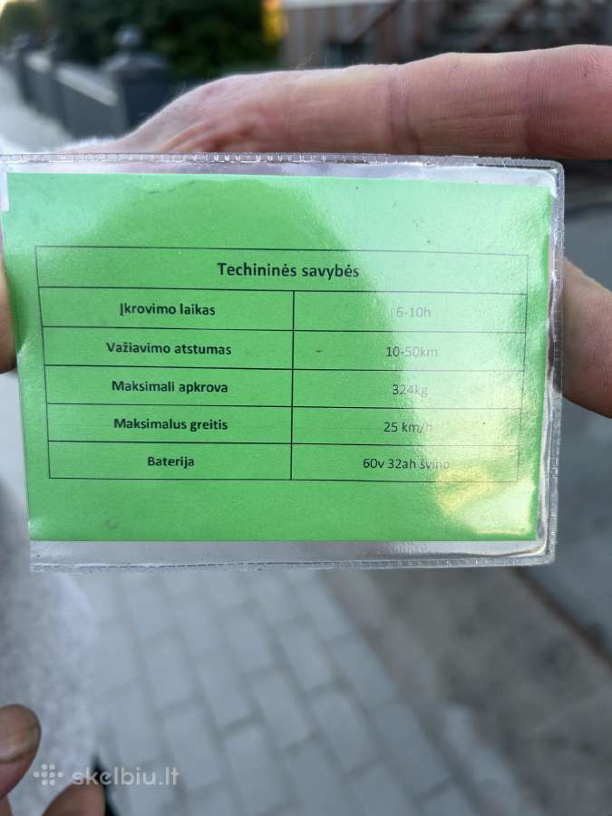 Elektrinis triratis/ krovininis SL-01 - nuotraukos Nr. 4