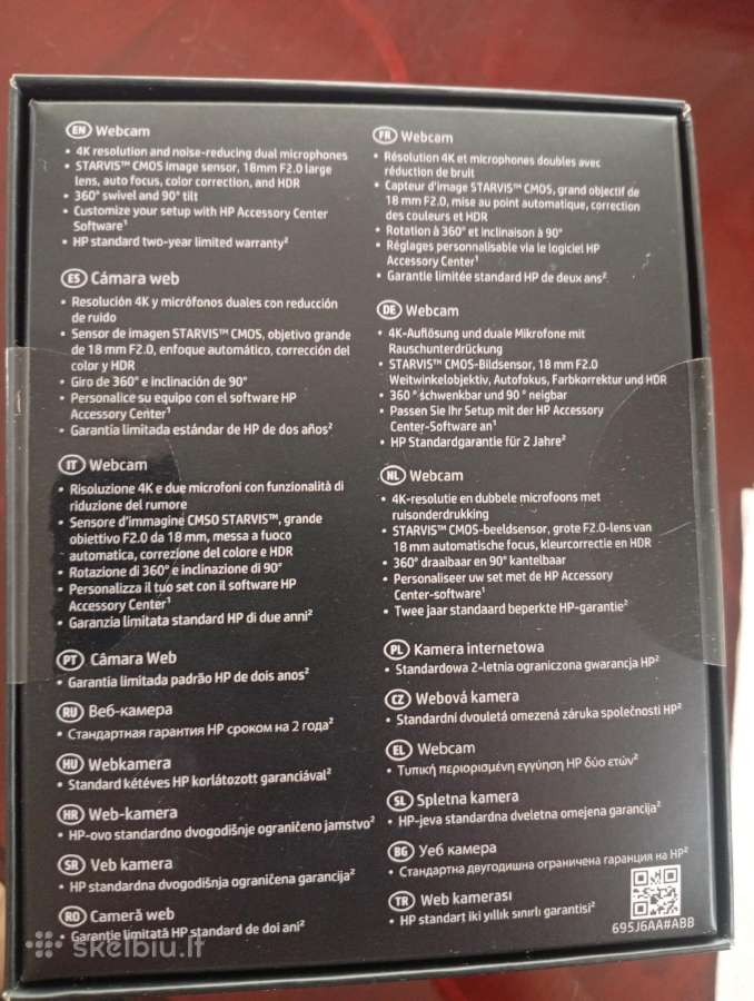 Internetinė kompiuterio kamera su mikrofonu Hp 960 - nuotraukos Nr. 3
