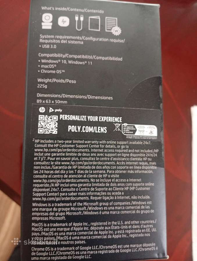 Internetinė kompiuterio kamera su mikrofonu Hp 960 - nuotraukos Nr. 4