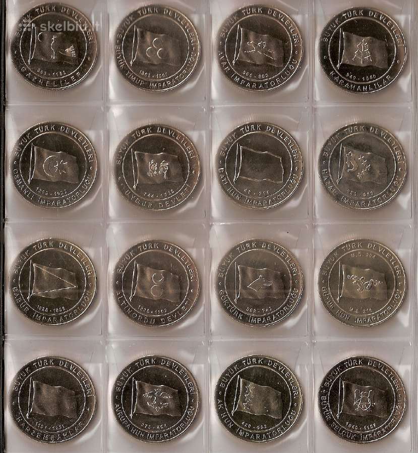 Turkija 2015m.vėliavos 16 monetų