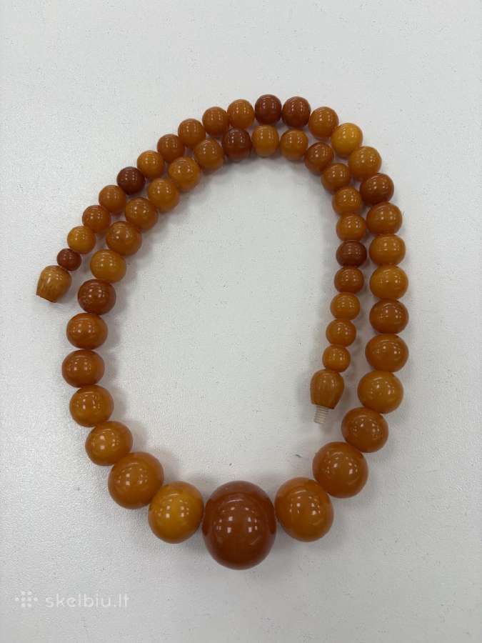 Parduodami Antikvariniai seni gintaro karoliai - nuotraukos Nr. 4
