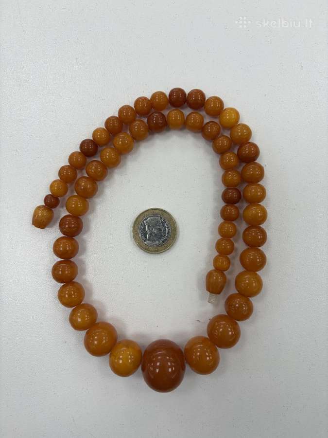 Parduodami Antikvariniai seni gintaro karoliai - nuotraukos Nr. 5