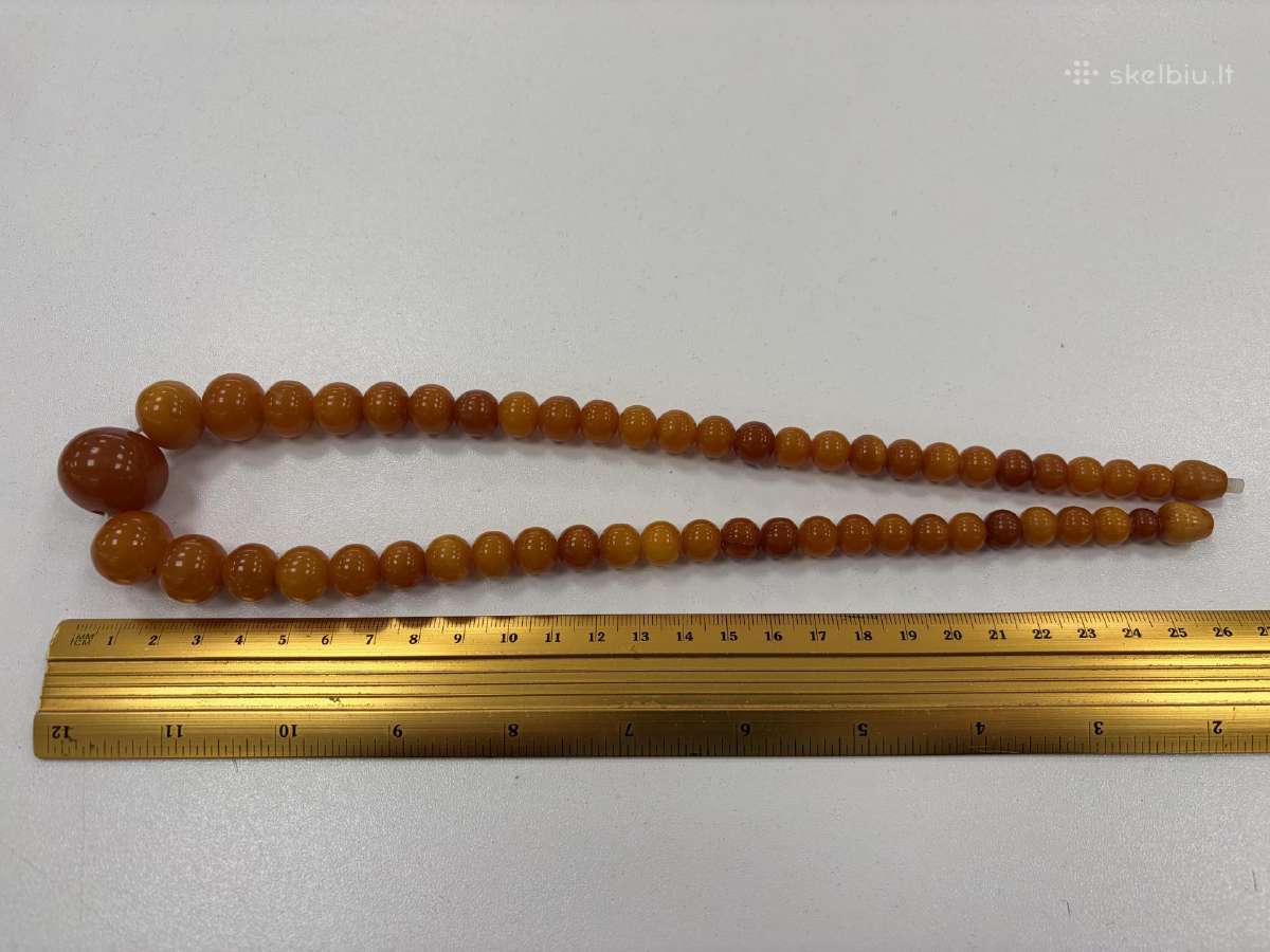 Parduodami Antikvariniai seni gintaro karoliai - nuotraukos Nr. 6