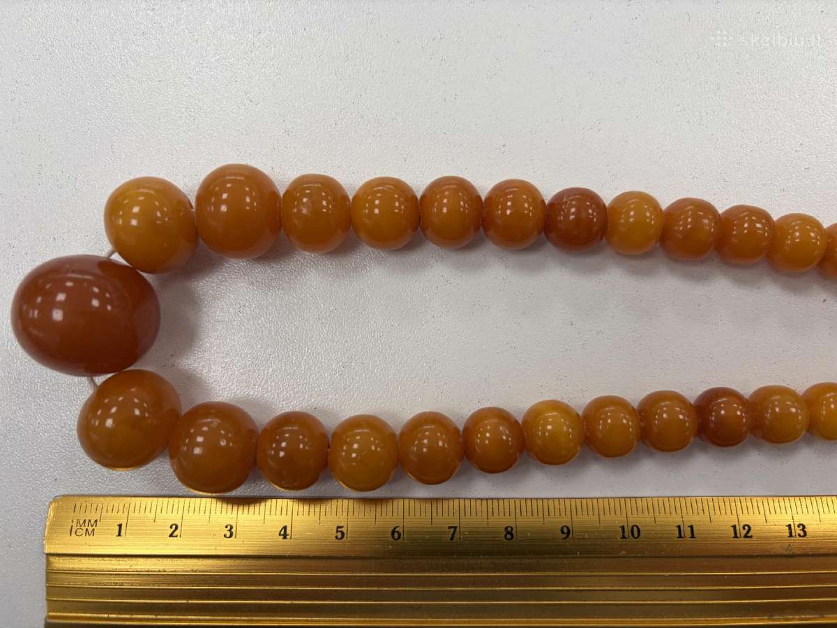 Parduodami Antikvariniai seni gintaro karoliai - nuotraukos Nr. 7