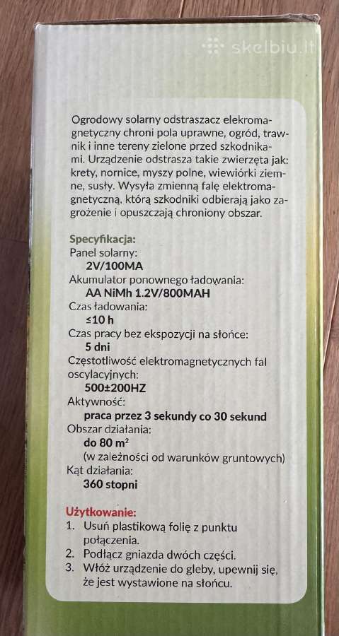 Prietaisas kenkėjų (kurmių) atbaidymui -taisytinas - nuotraukos Nr. 4