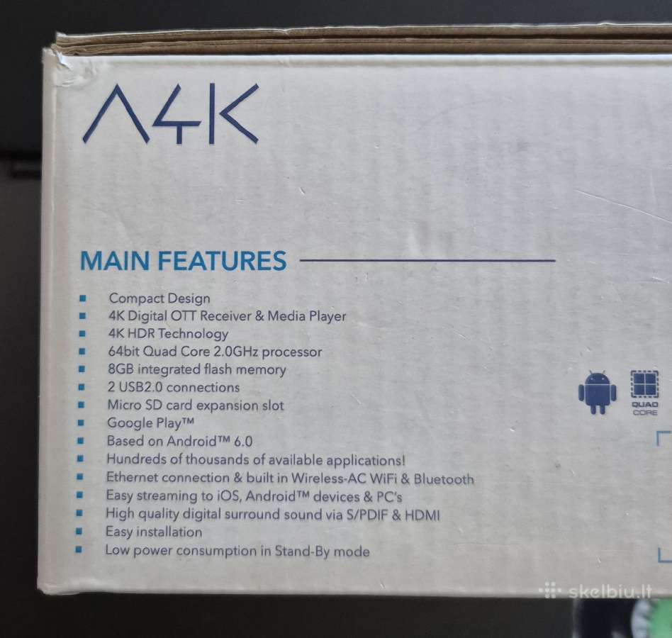 Amiko A4k Ott android iptv box - nuotraukos Nr. 5