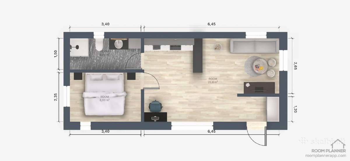 Karkasinis - modulinis 50m2 A klasės namas - nuotraukos Nr. 37