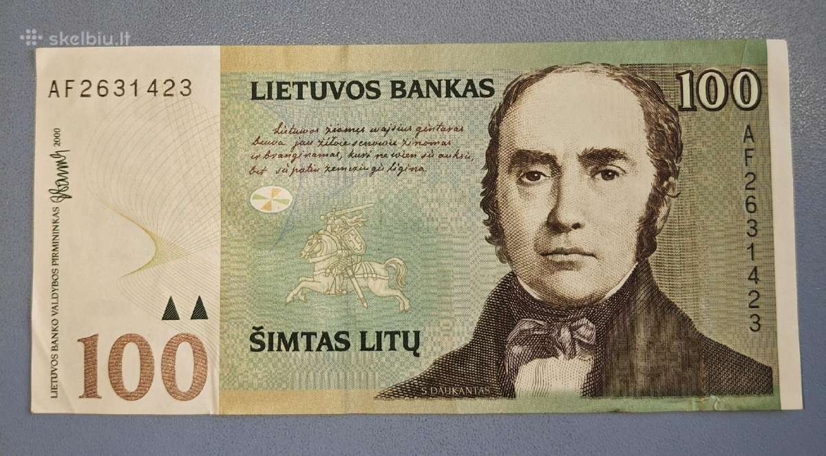 100 litų banknotas