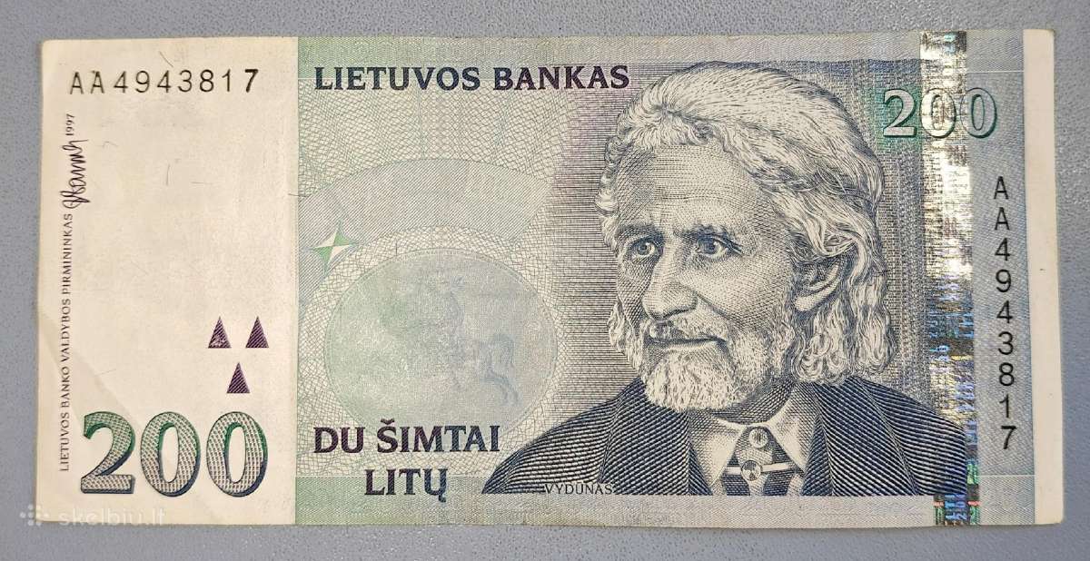 200 litų banknotas, Aa, 1997 m.
