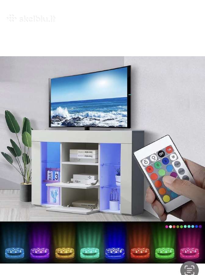 TV spintelė su LED apšvietimu - nuotraukos Nr. 5