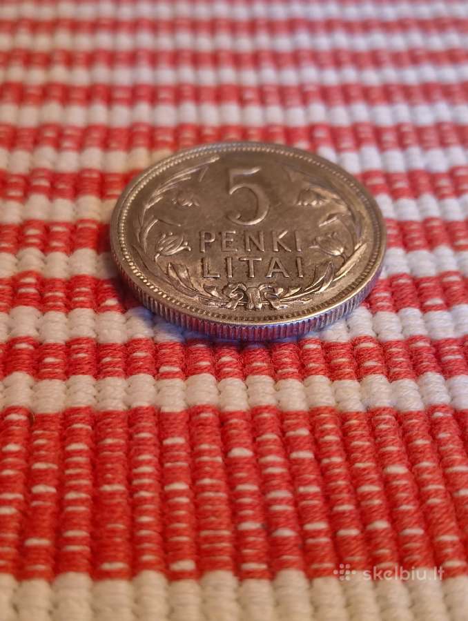 5 Litai Tulpė 1925 m. gero Stovio. Originalas - nuotraukos Nr. 6