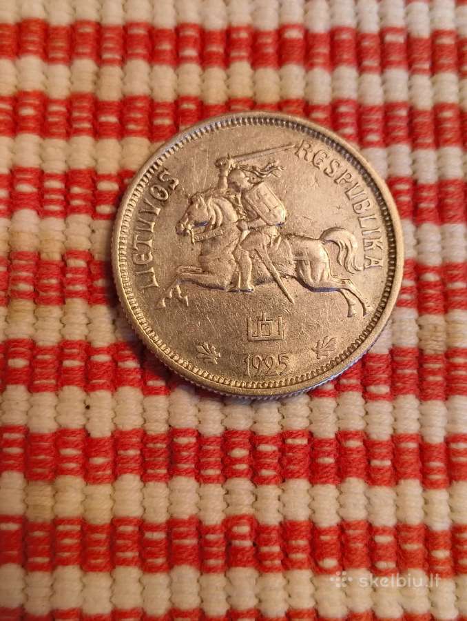 5 Litai Tulpė 1925 m. gero Stovio. Originalas - nuotraukos Nr. 5