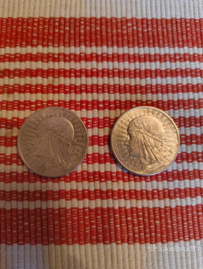 Sidabras Moneta 10 Zlotų 1932 m. .Zr. Foto