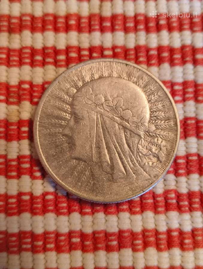 Sidabras Moneta 10 Zlotų 1932 m. .Zr. Foto - nuotraukos Nr. 5