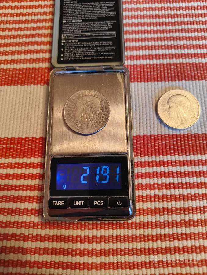 Sidabras Moneta 10 Zlotų 1932 m. .Zr. Foto - nuotraukos Nr. 9