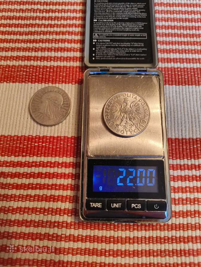 Sidabras Moneta 10 Zlotų 1932 m. .Zr. Foto - nuotraukos Nr. 11