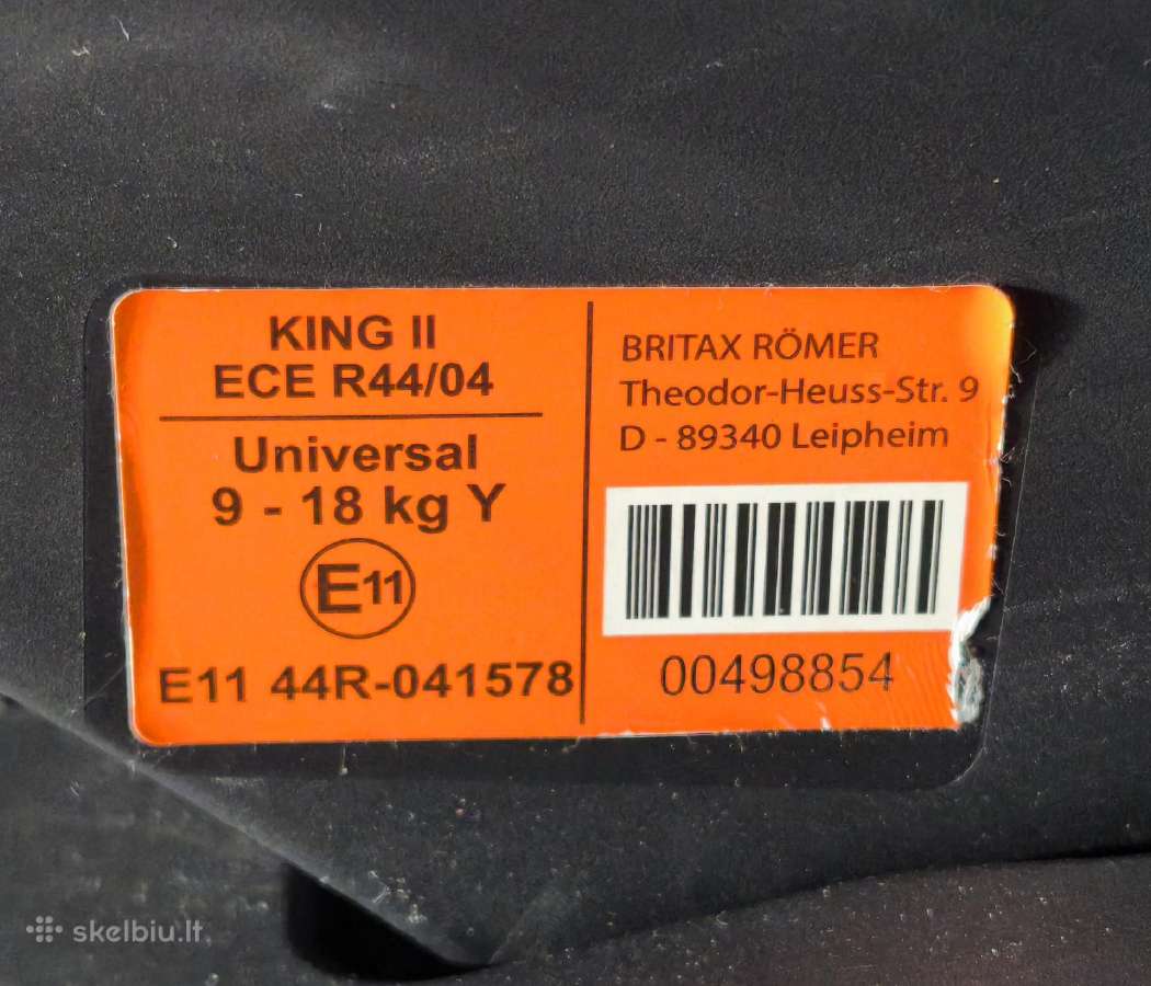 Britax Romer King II Ls - nuotraukos Nr. 6