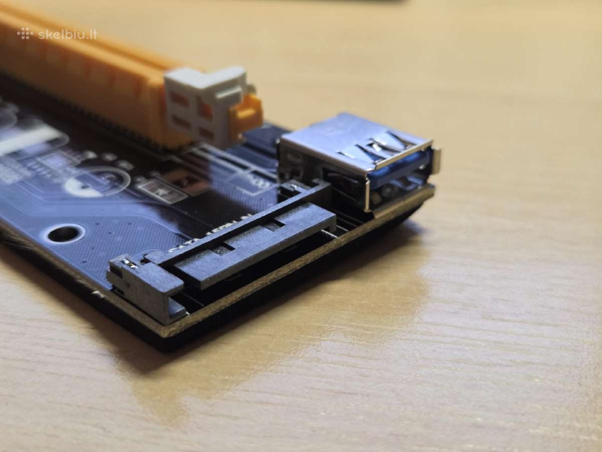 Nauj Riser 007s 006c Pci-e 1-16x Usb3 Sata, Molex - nuotraukos Nr. 6