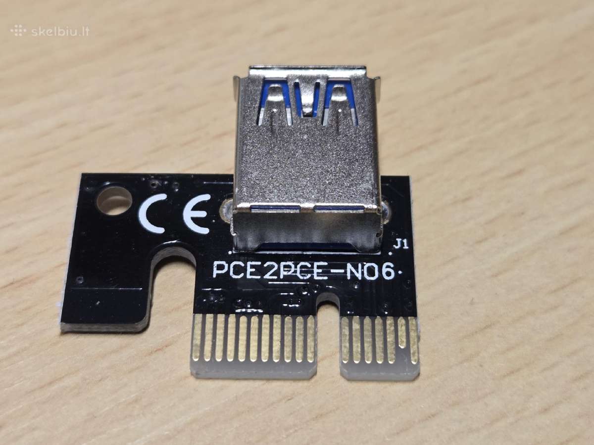 Nauj Riser 007s 006c Pci-e 1-16x Usb3 Sata, Molex - nuotraukos Nr. 4