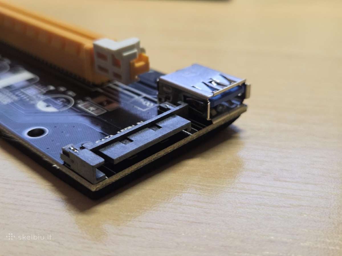 Nauj Riser 007s 006c Pci-e 1-16x Usb3 Sata, Molex - nuotraukos Nr. 6