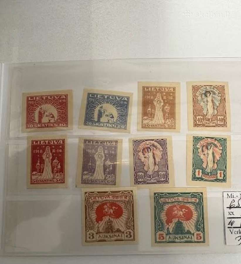 Lithuania 1920 Mi 65/75 ženklo Mnh