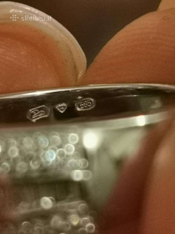 585 6.59 gr Kohinoor žiedas su 0.41 ct briliantais - nuotraukos Nr. 10