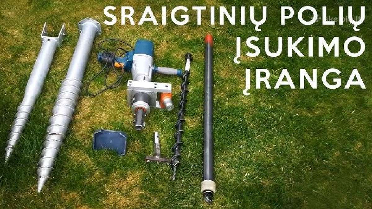 Įrangos nuoma sraigtinių polių sukimui