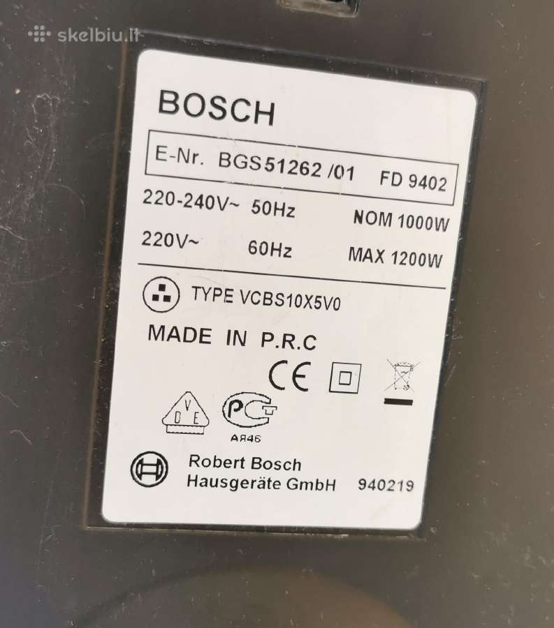 Siurblys Bosch Pro Silence 66 cikloninis - nuotraukos Nr. 6