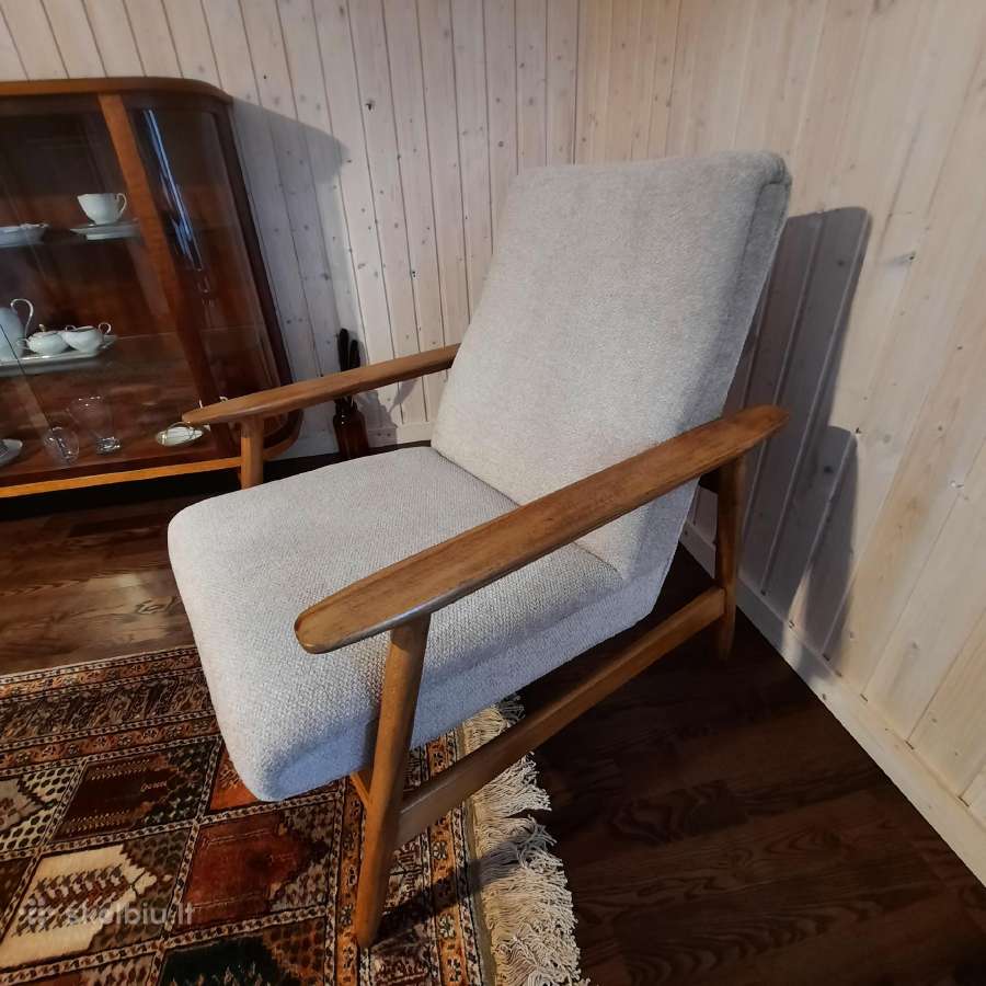 Mid century V. E. Cukermanienės foteliai - nuotraukos Nr. 3